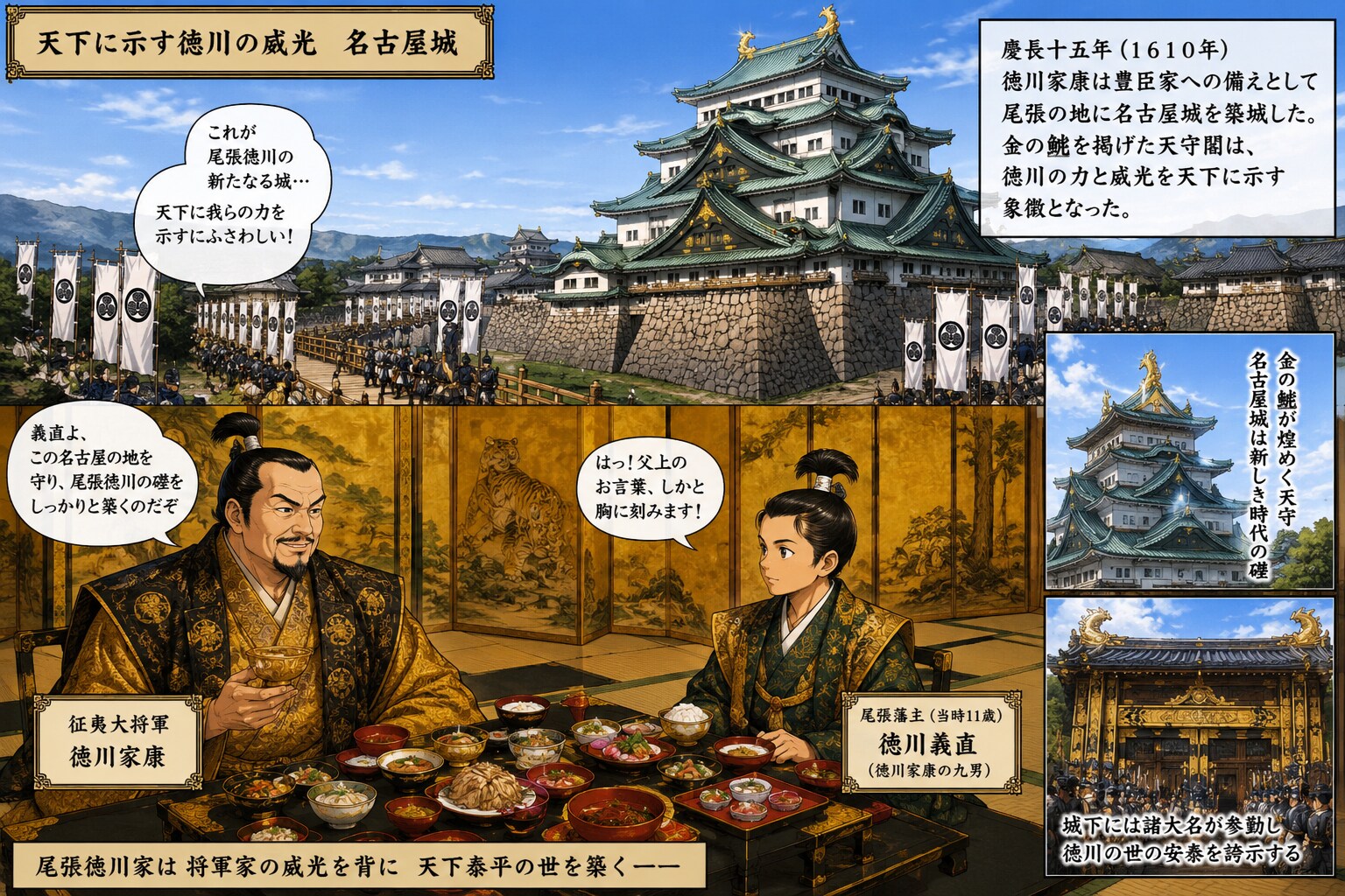徳川家康と徳川義直(家康の九男で初代尾張藩主) | の人気AIイラスト・グラビア