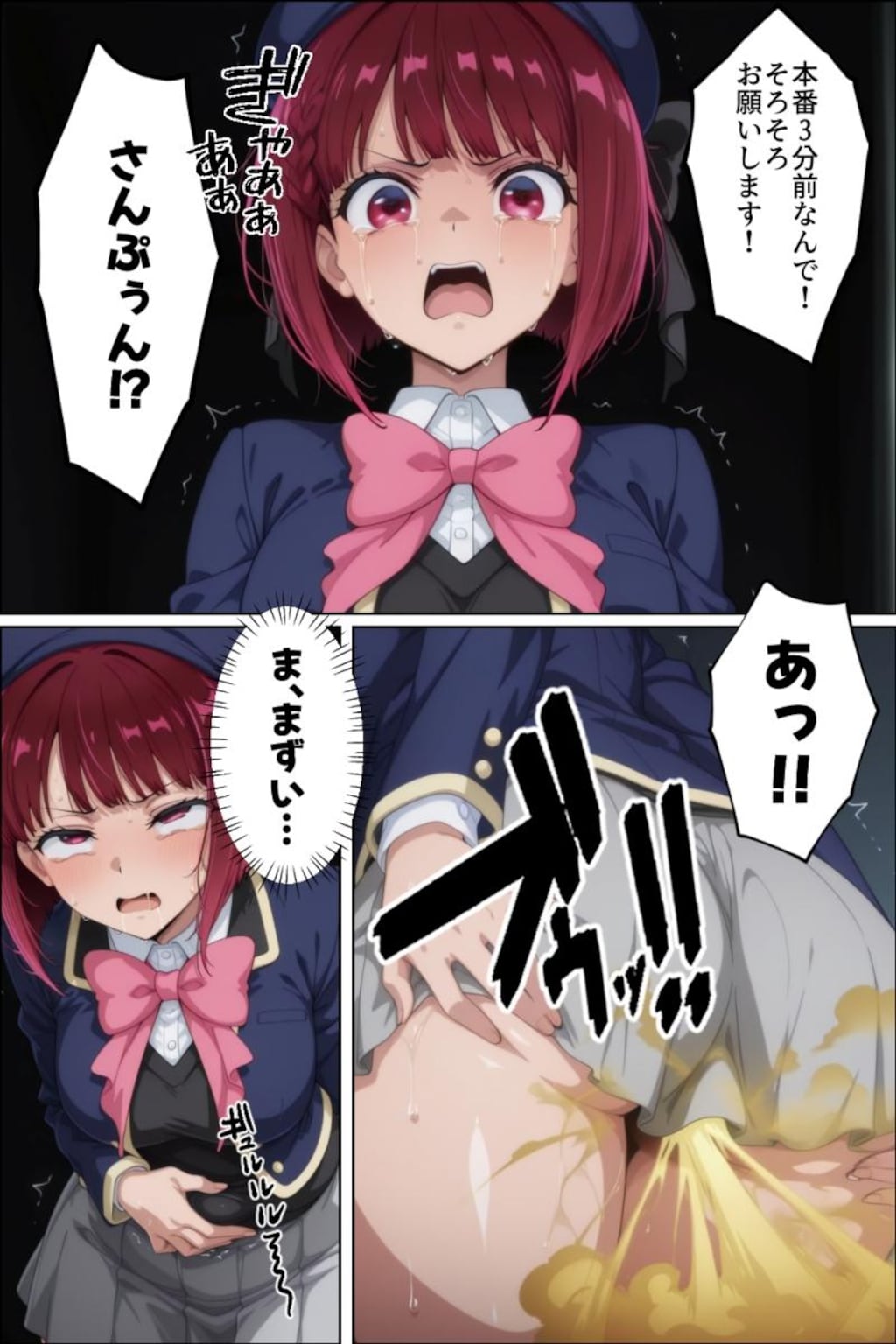 【エロ漫画】ライブ中にうんこを大量おもらししてしまった有馬さん