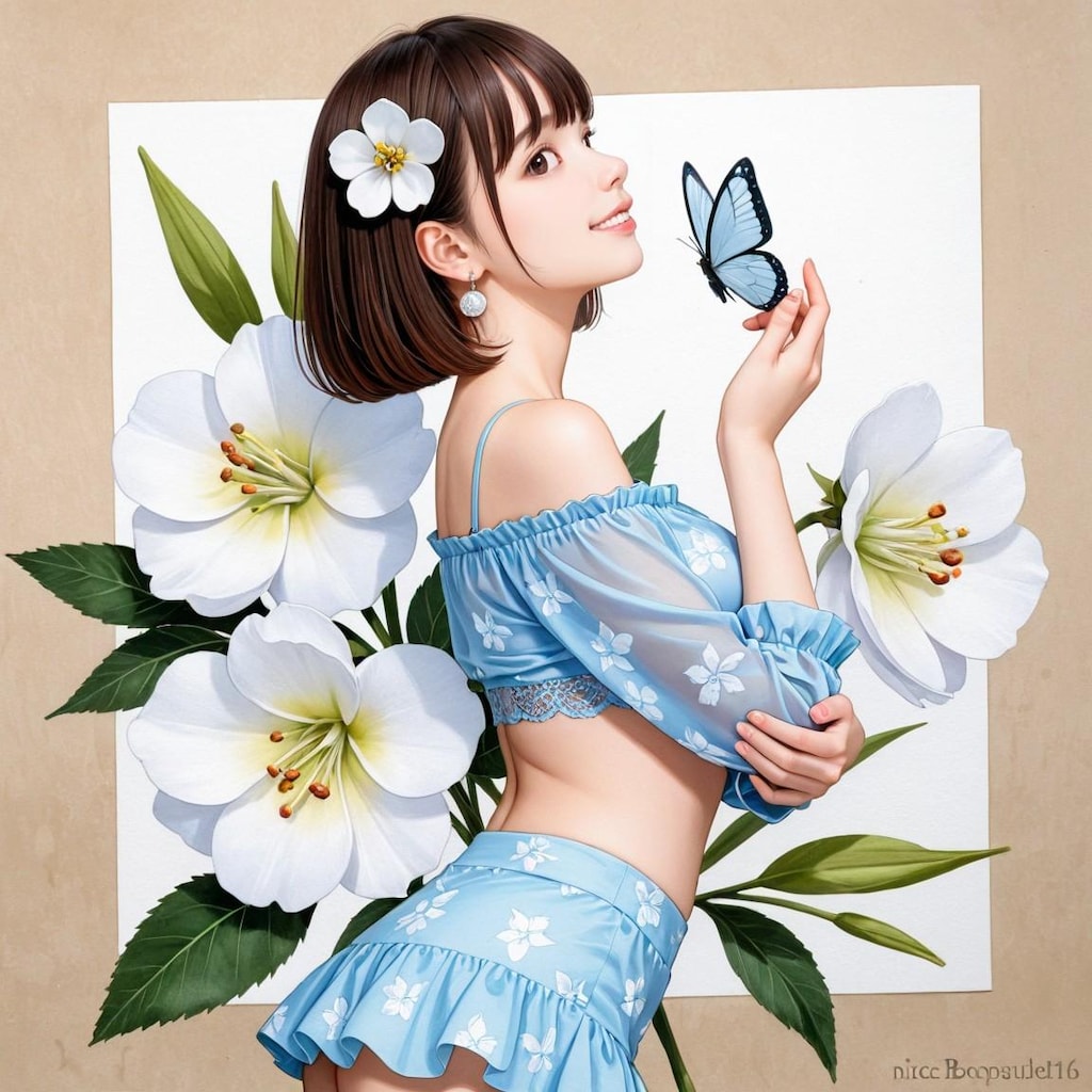 ショートヘア大好き　イラストななちゃん