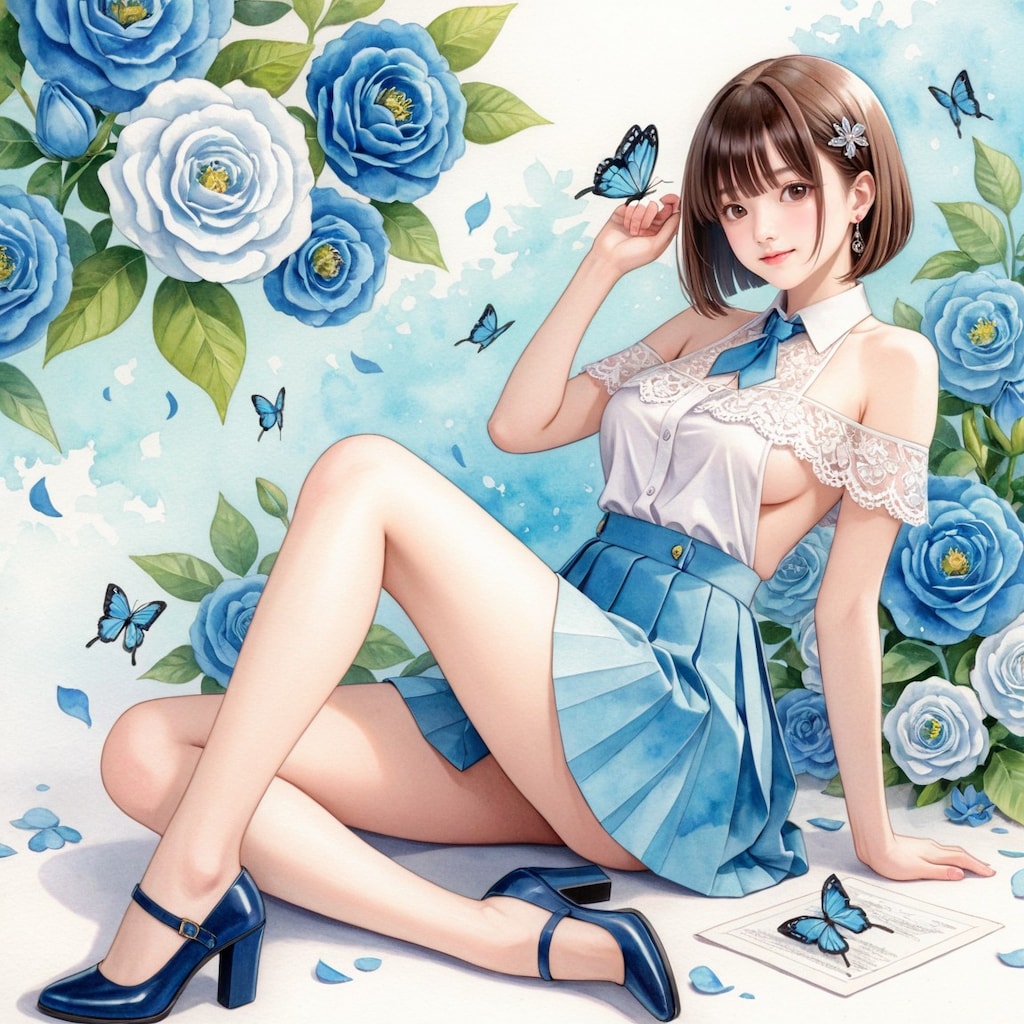 ショートヘア大好き　イラストななちゃん