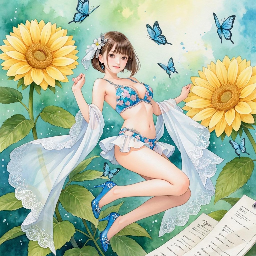 ショートヘア大好き　イラストななちゃん