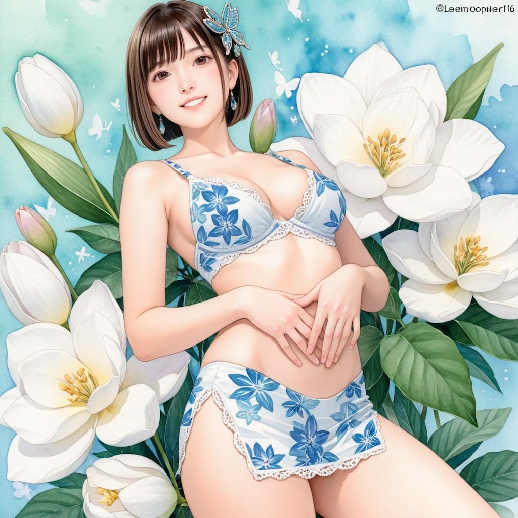 ショートヘア大好き　イラストななちゃん