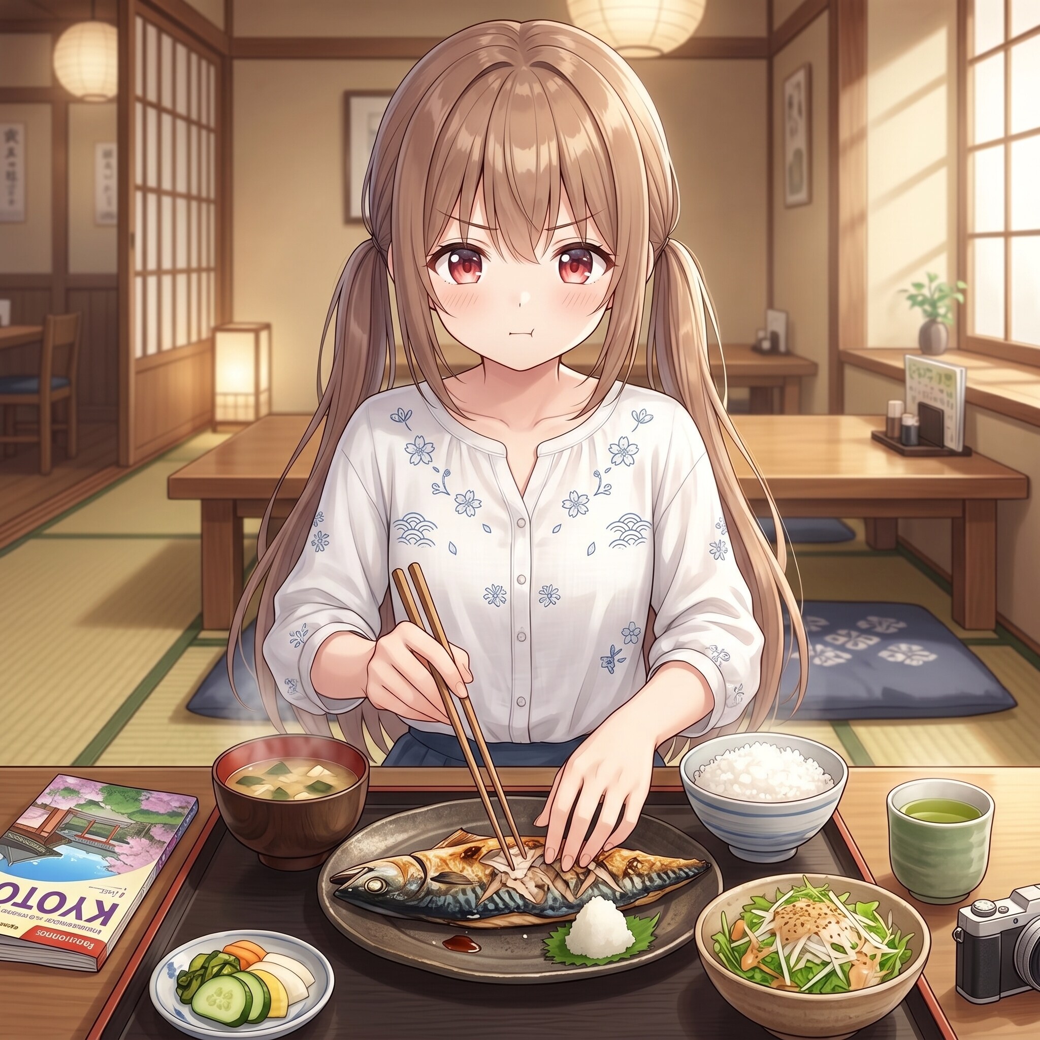 梢とランチ（６）焼き魚定食 | の人気AIイラスト・グラビア