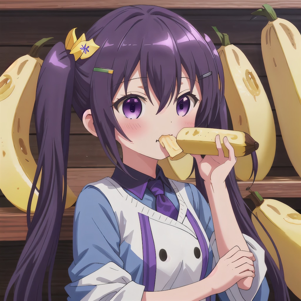 紫髪ロングでバナナの少女６