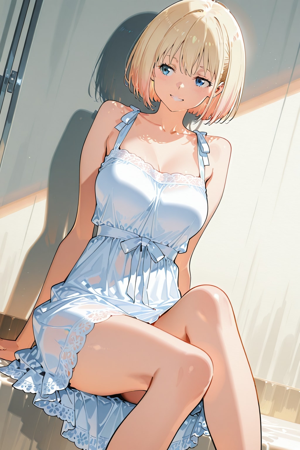 【夏の思い出】白いサマードレスを着た錦木 千束