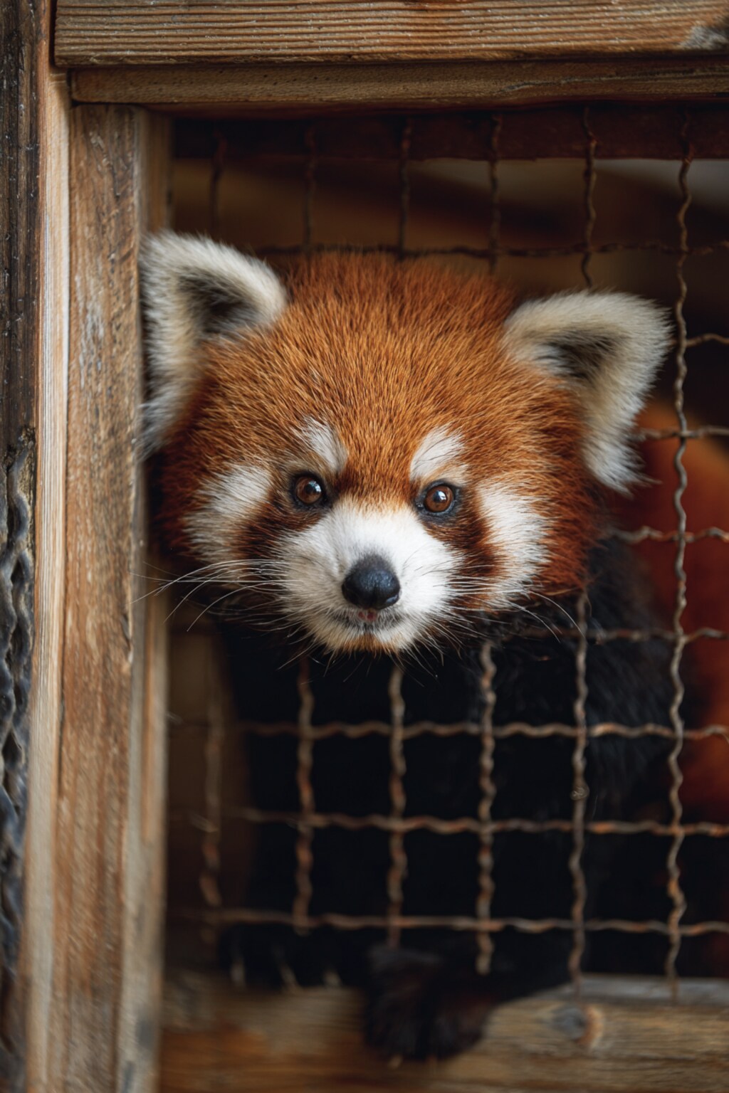 壁抜けレッサーパンダ