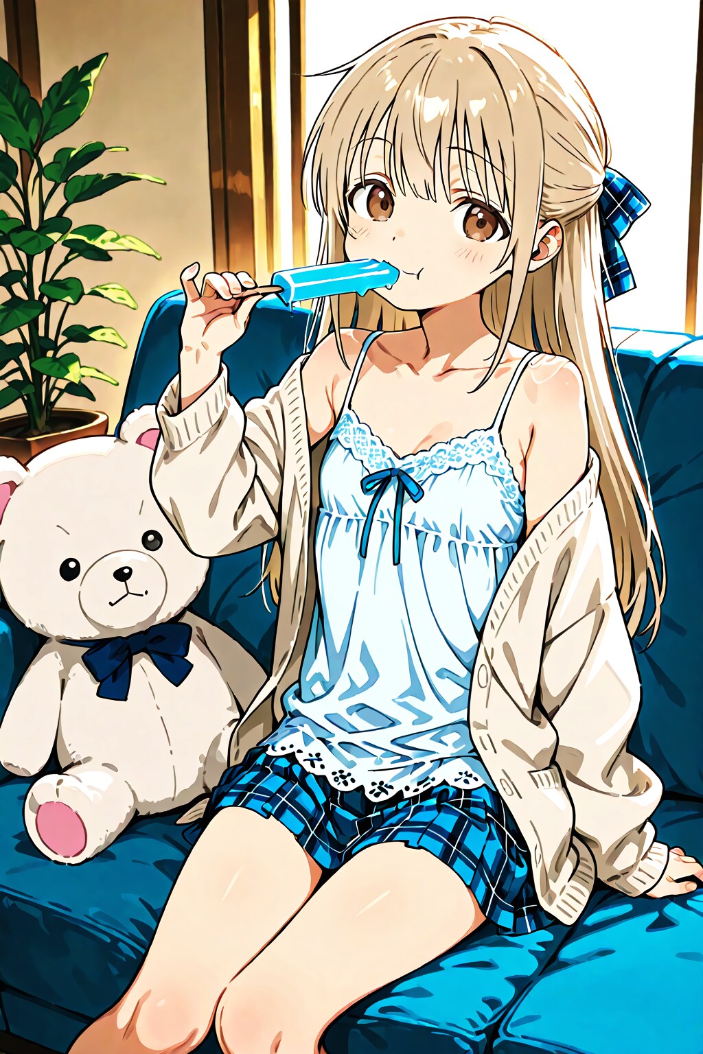 青い氷菓子とクマの受難 | の人気AIイラスト・グラビア