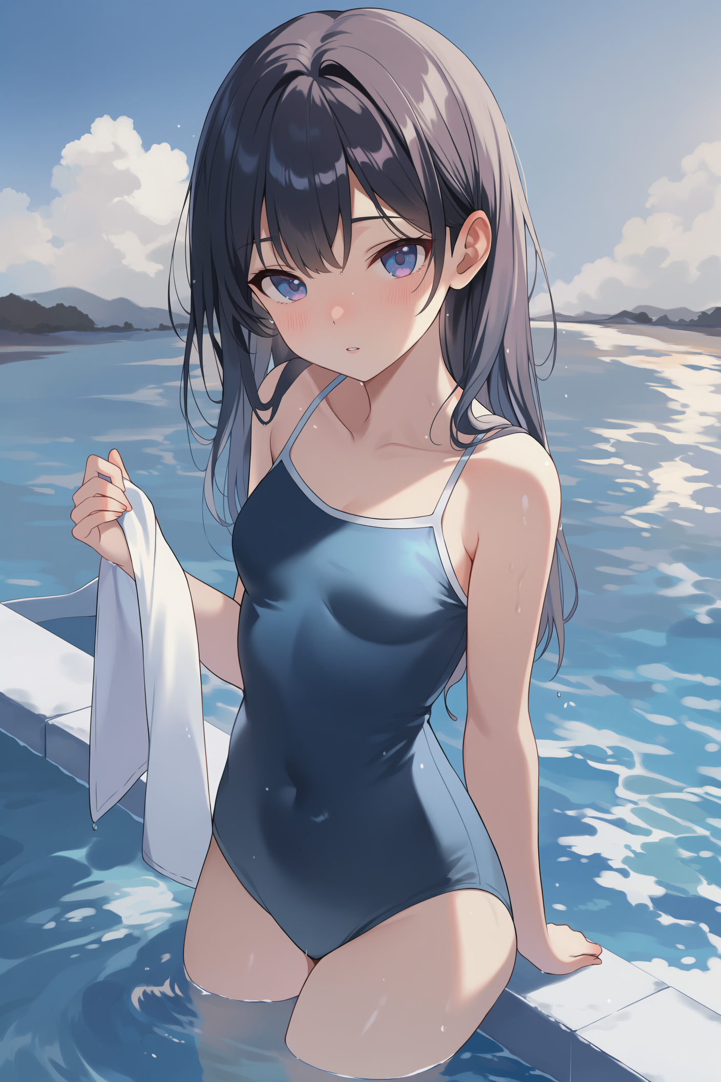 冬のスクール水着