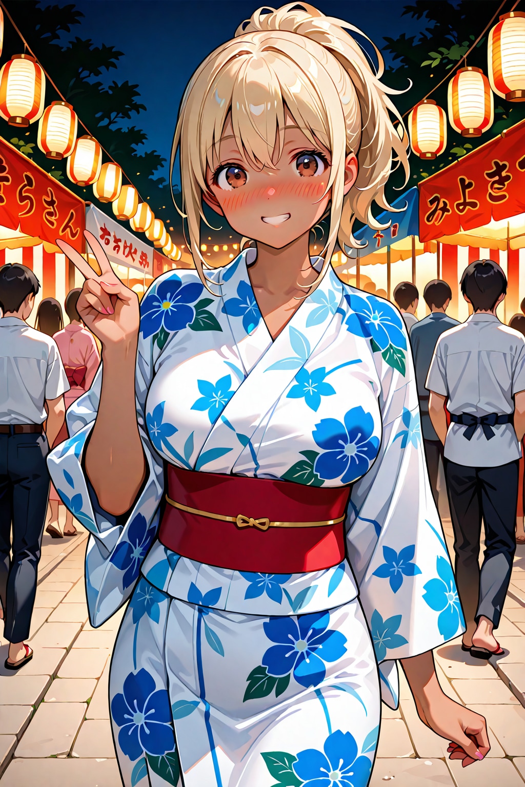 浴衣の陽葵ちゃんと夏祭り