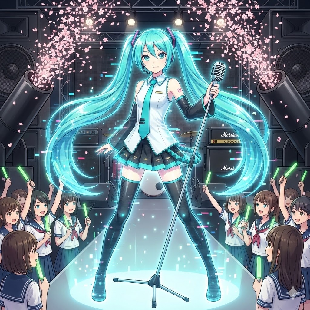 半透明の初音ミク