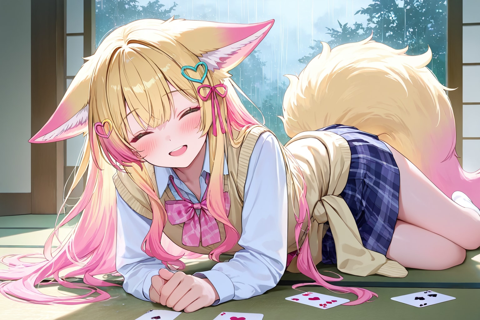 雨の日はトランプ
