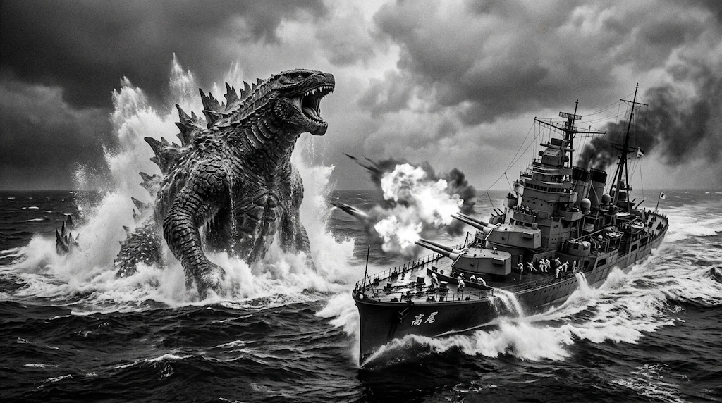 ゴジラ vs 巡洋艦