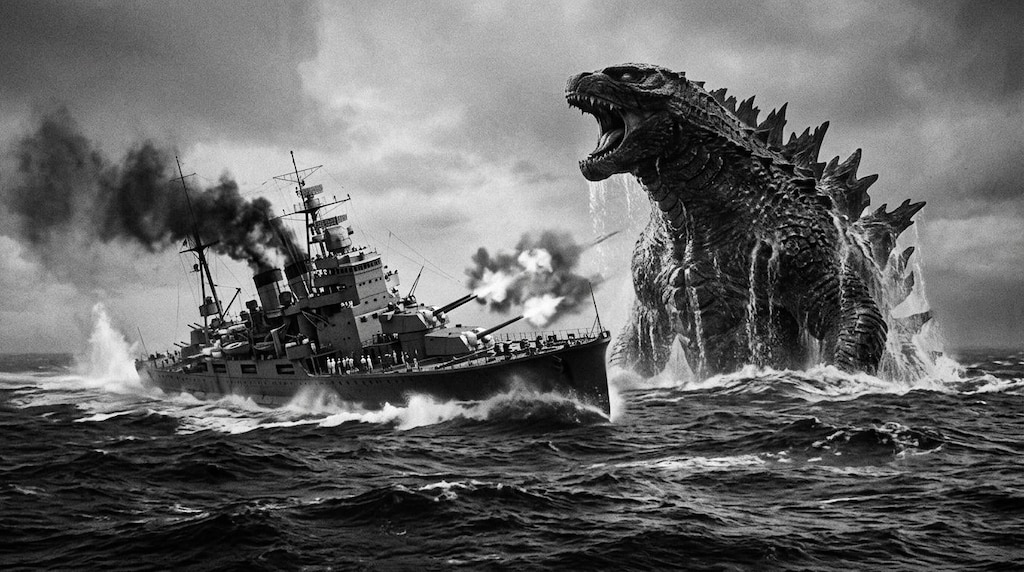 ゴジラ vs 巡洋艦