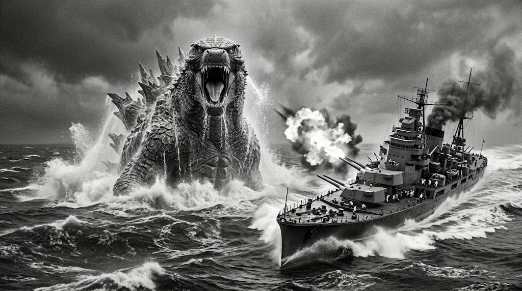ゴジラ vs 巡洋艦