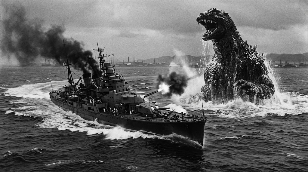 ゴジラ vs 巡洋艦