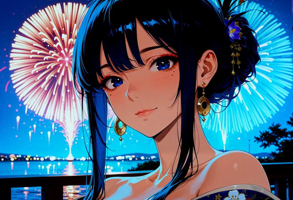 村雨白猫さんの真似。夜空を焦がす瞬き、私だけの光