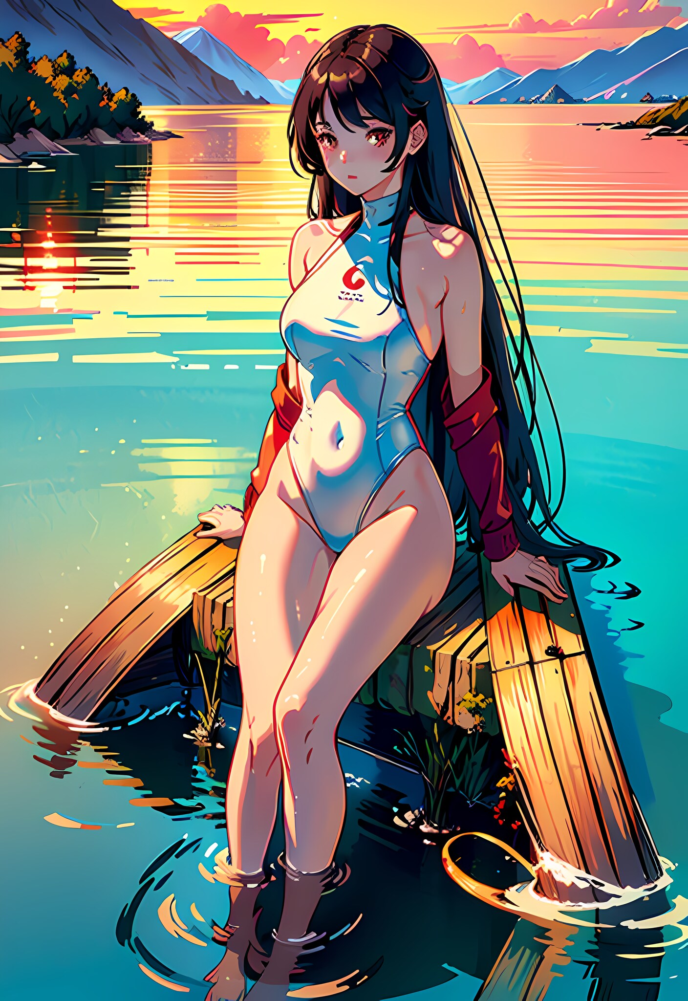 Highneck swimsuit