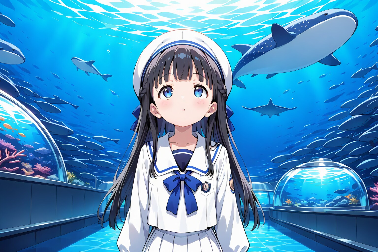 水族館の少女