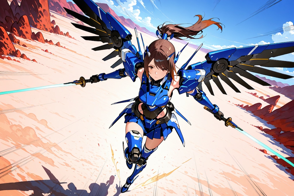 和風メカ娘(Japanese traditional kuwagata inspired v-fin headpiece)