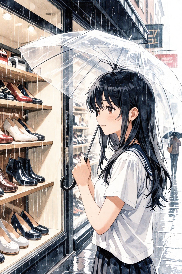 雨のショッピング | の人気AIイラスト・グラビア