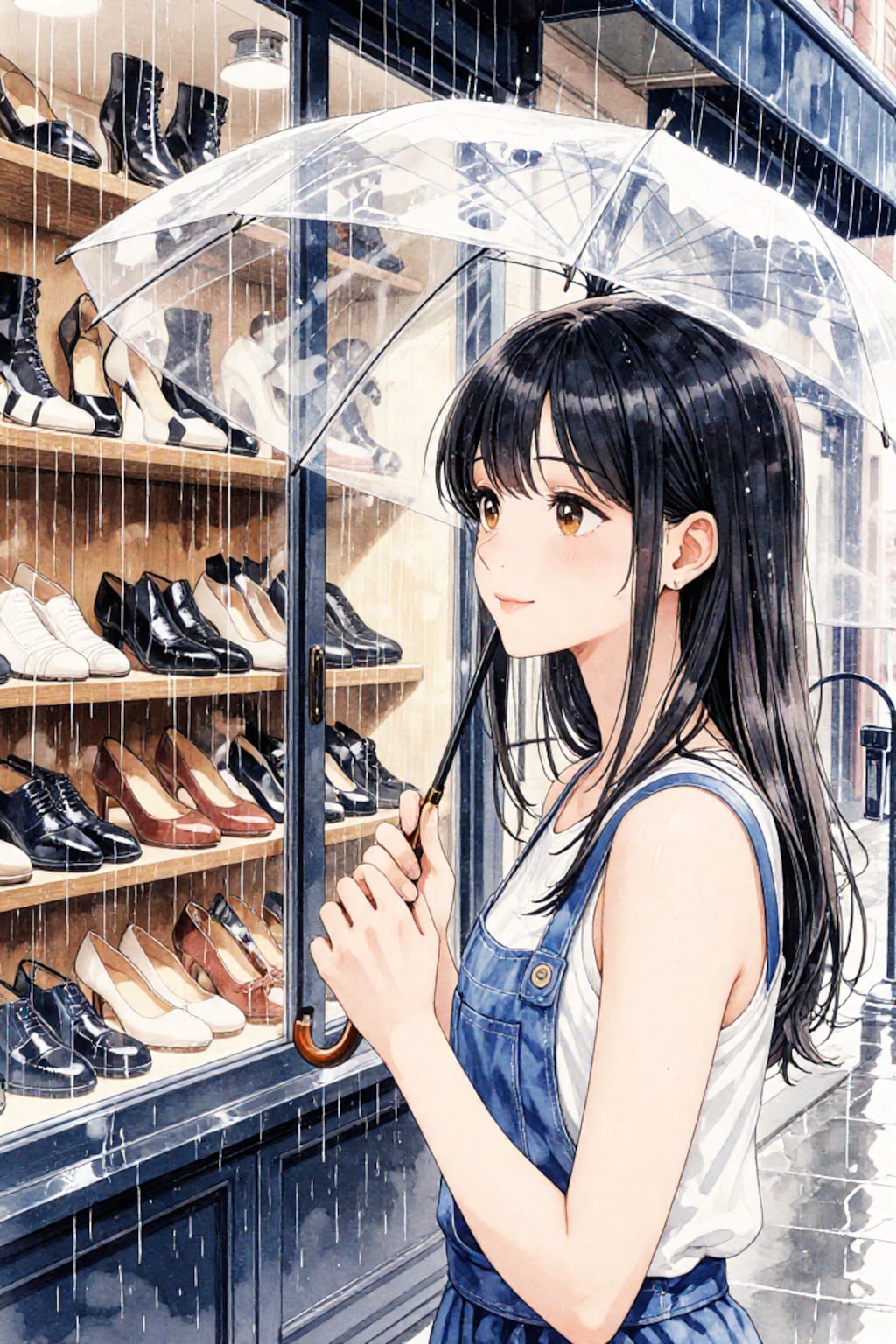 雨のショッピング