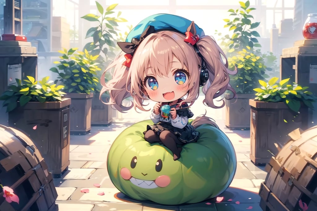 謎のクッションの上。