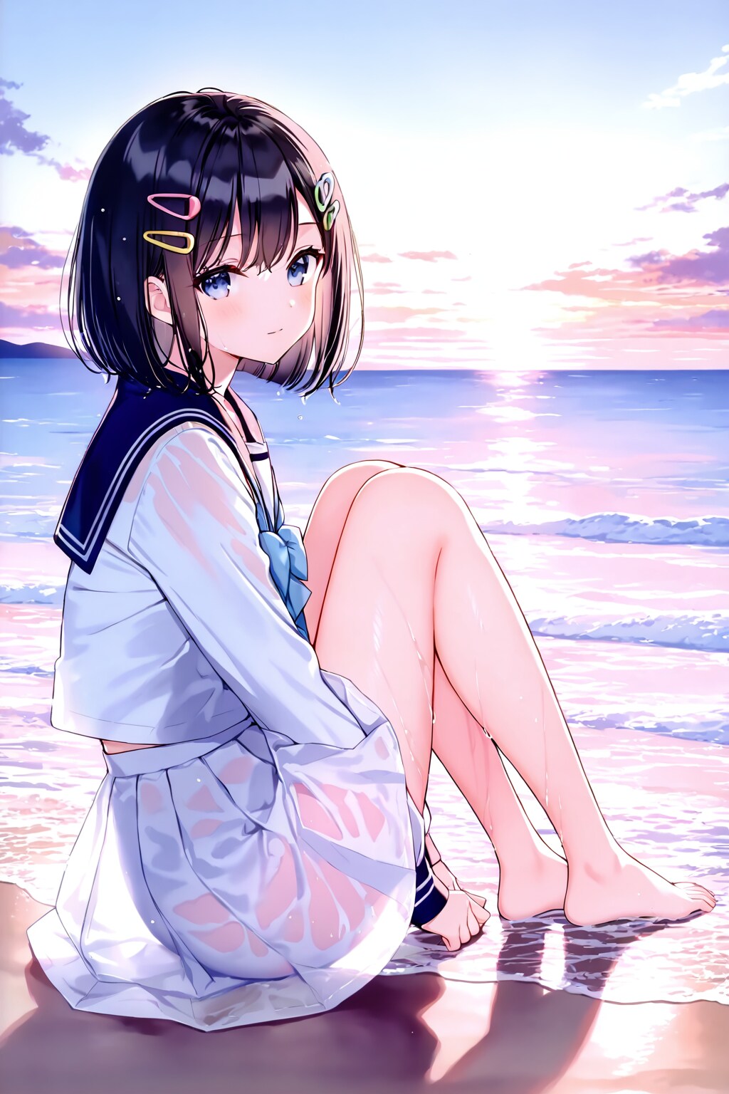 セーラー服と砂浜(LILAC)(19)