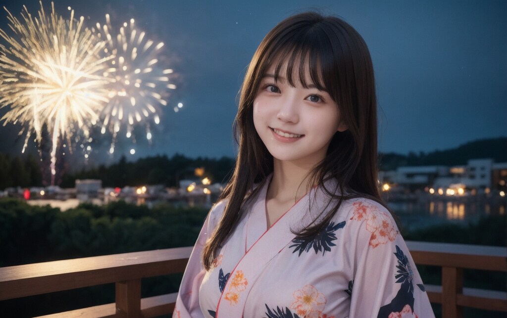花火と浴衣の娘5