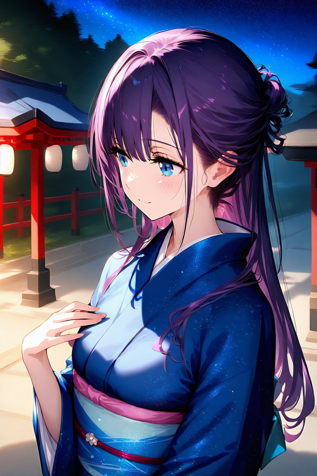 夏の夜、淑やかに。