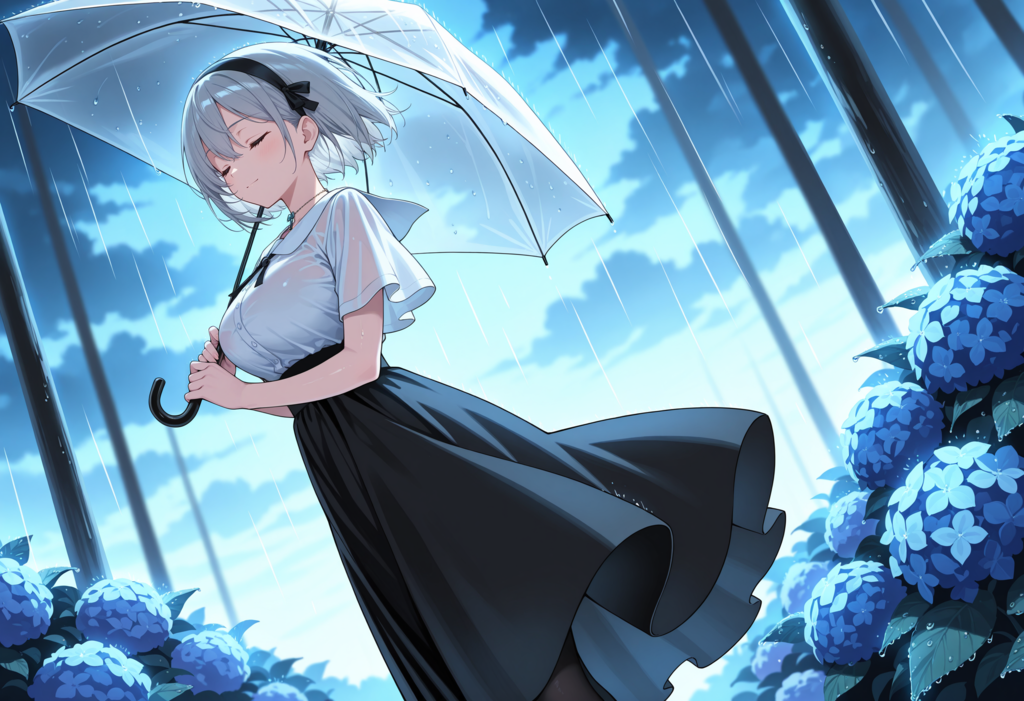 聖職者さん・雨と紫陽花