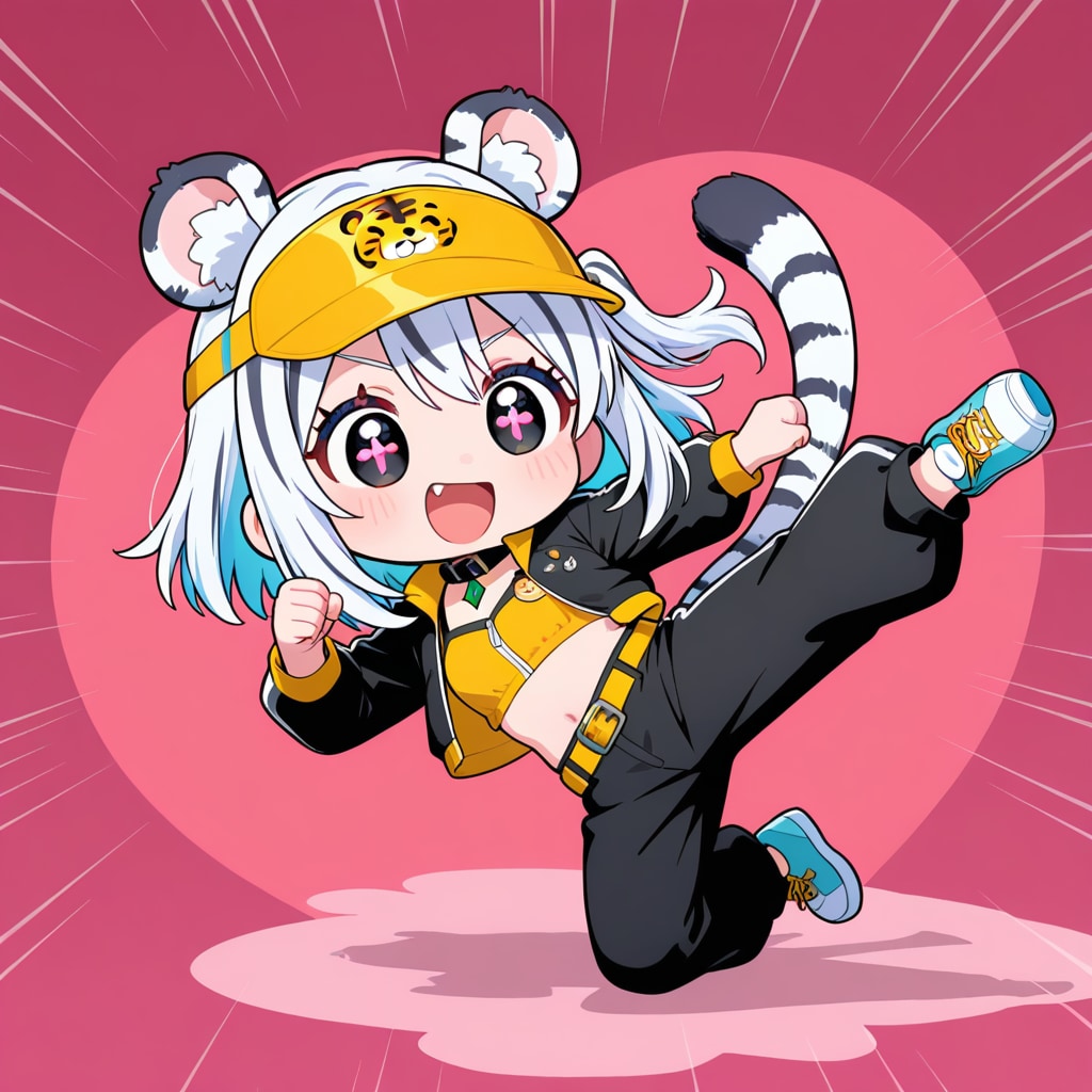White tiger girl chibi | の人気AIイラスト・グラビア