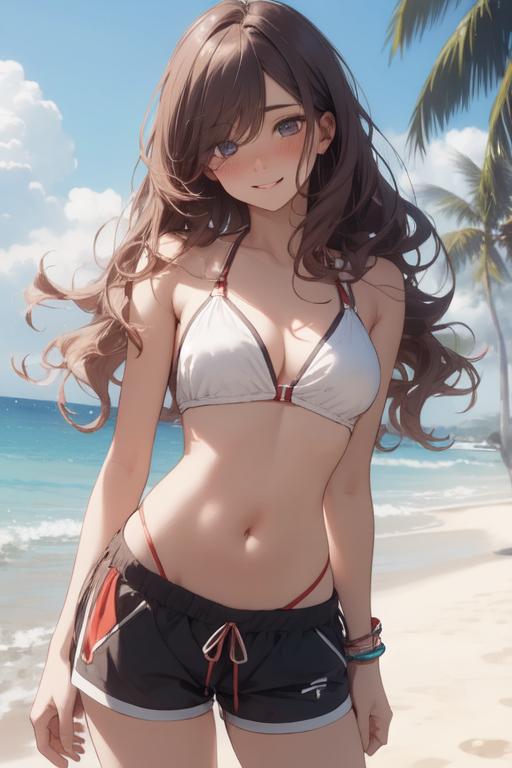 ビーチのお姉さん