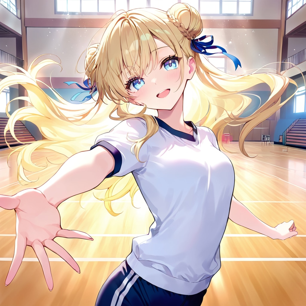 ダンスの練習に励む少女