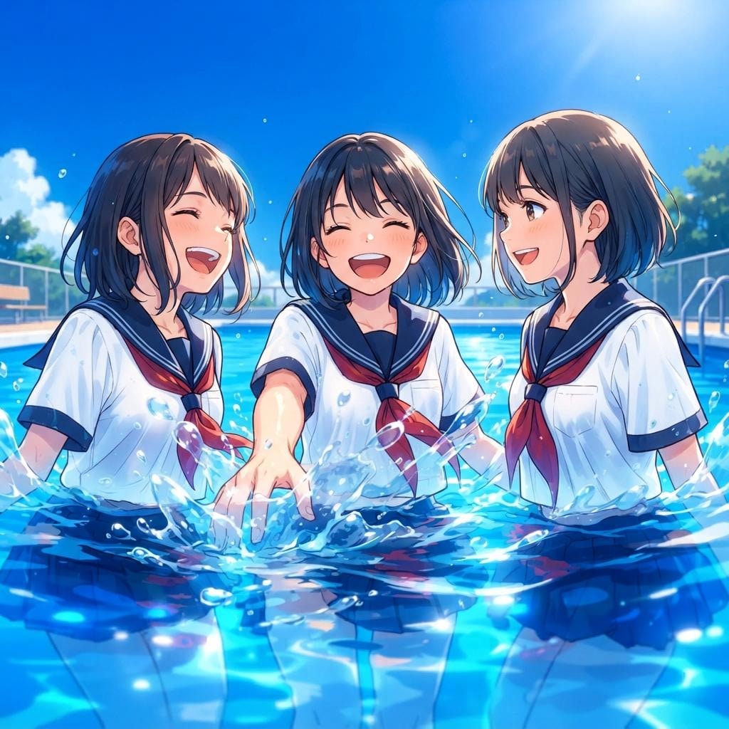 プールの少女たち