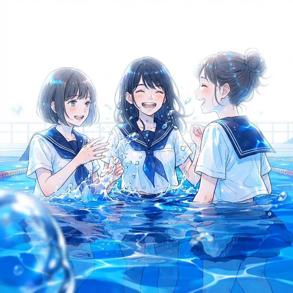 プールの少女たち