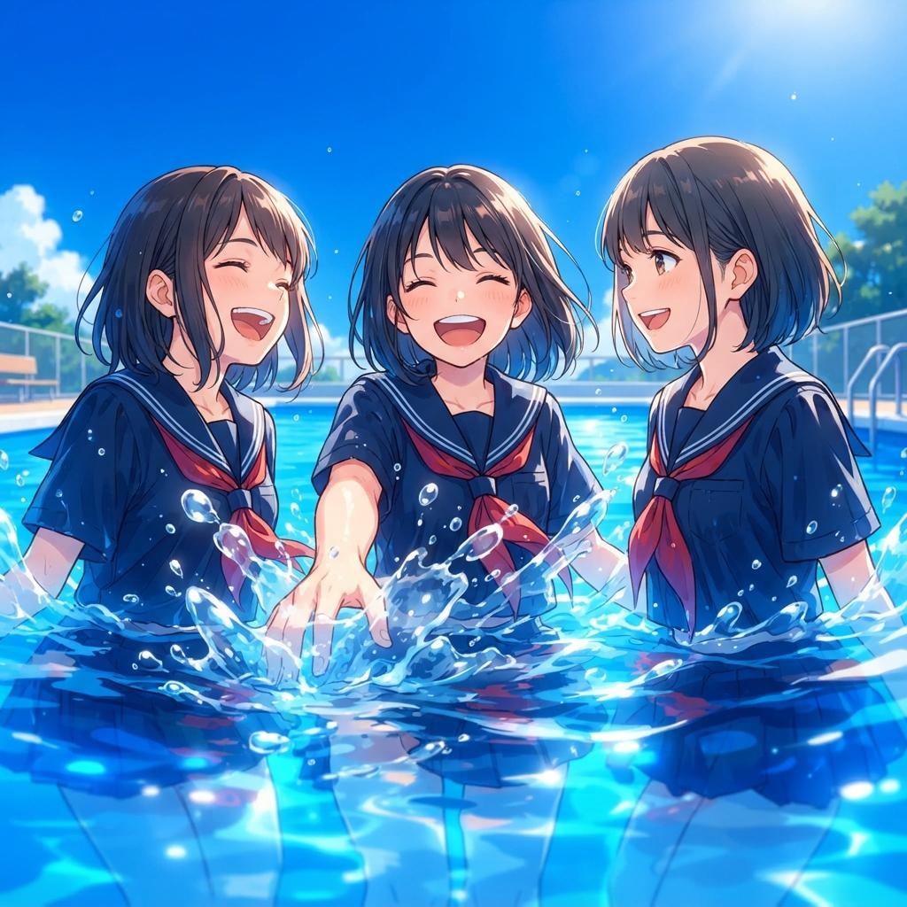 プールの少女たち