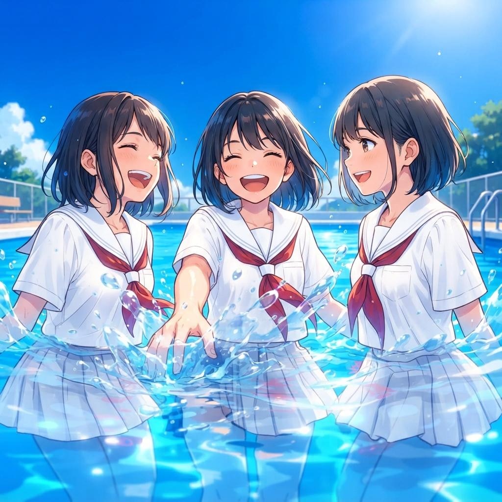 プールの少女たち