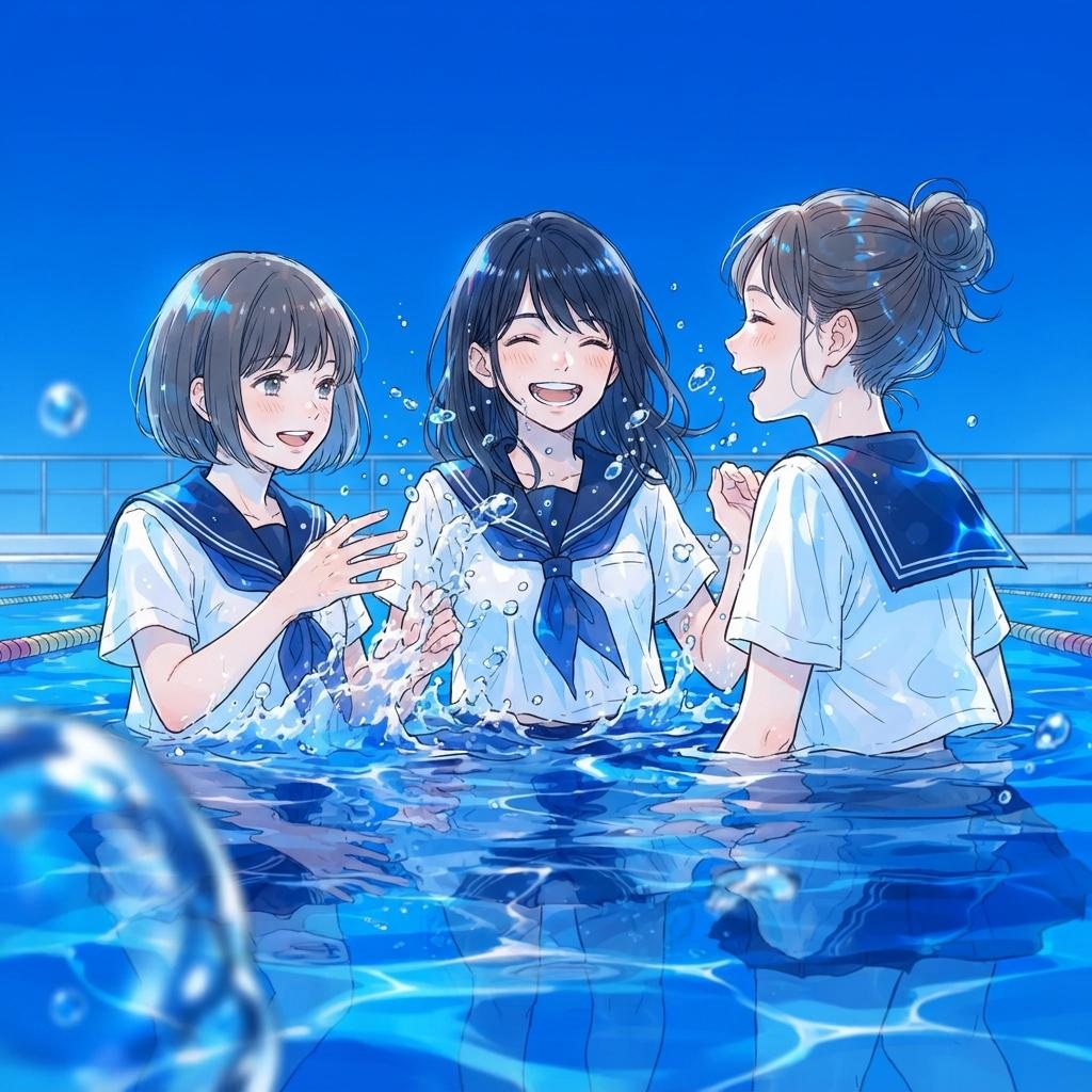 プールの少女たち