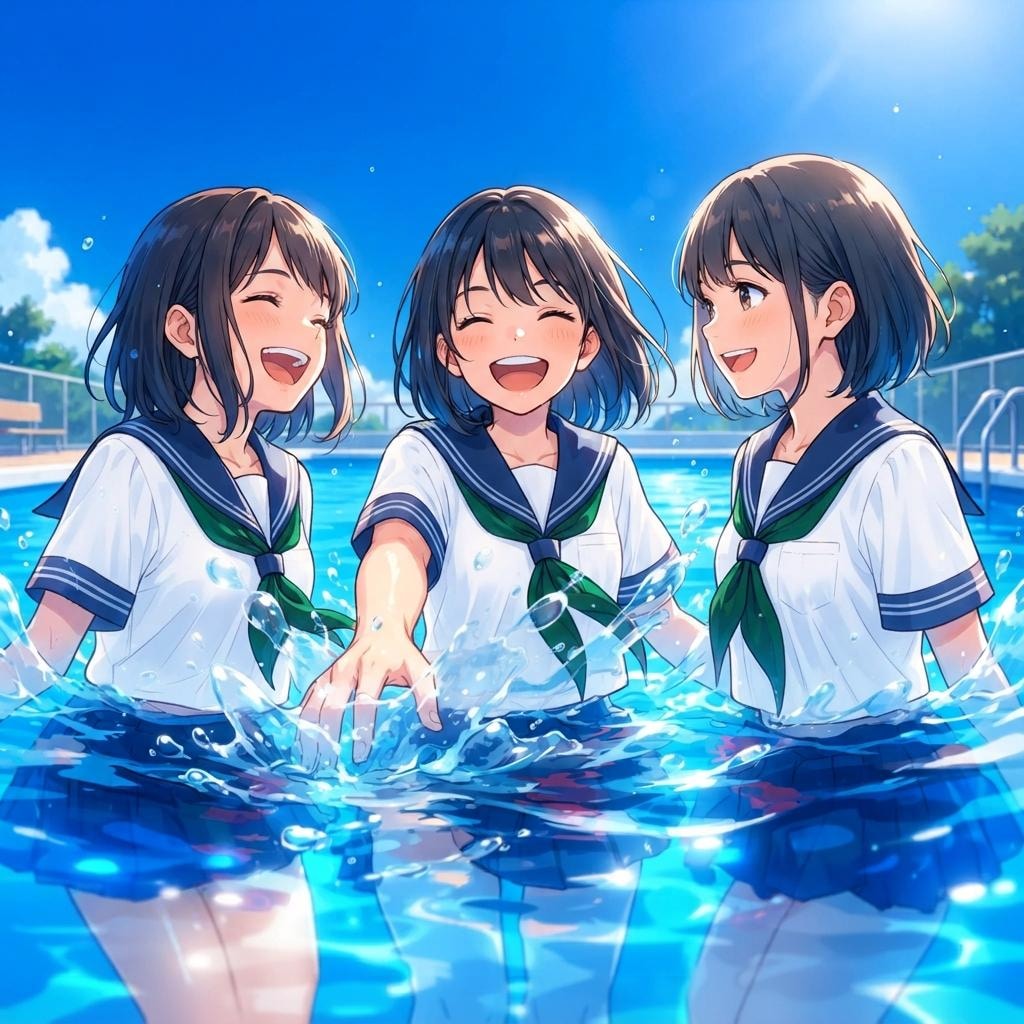 プールの少女たち