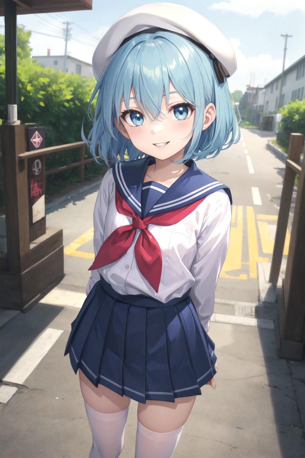 青髪ショート