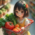 野菜と少女 3枚目