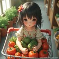 野菜と少女 7枚目