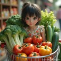 野菜と少女 4枚目