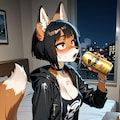 メスケモ姉さんと宅飲み 2枚目