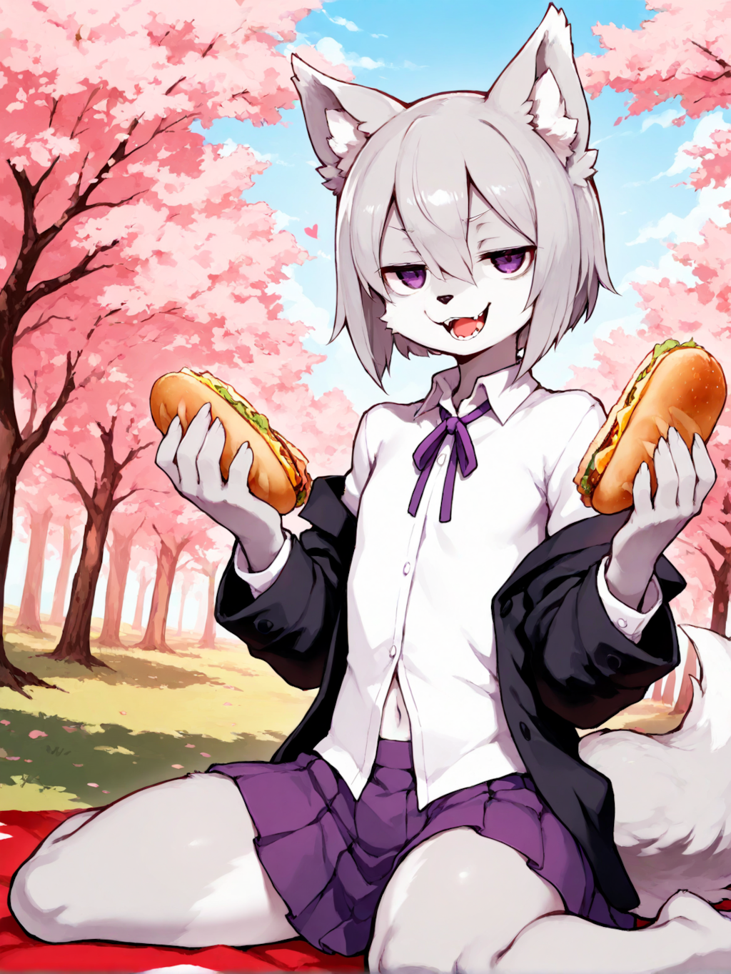 ケモノとサクラ -Furry and Cherry blossoms-