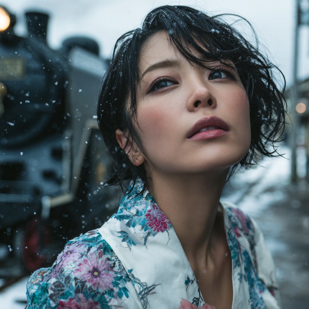 演歌CDジャケット風メイド3号（雫）