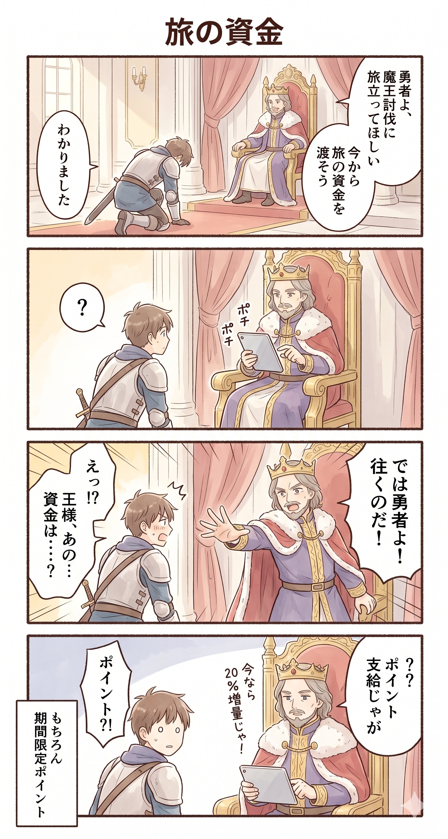 #62 ゆる日常4コマ・RPG編「旅の資金」