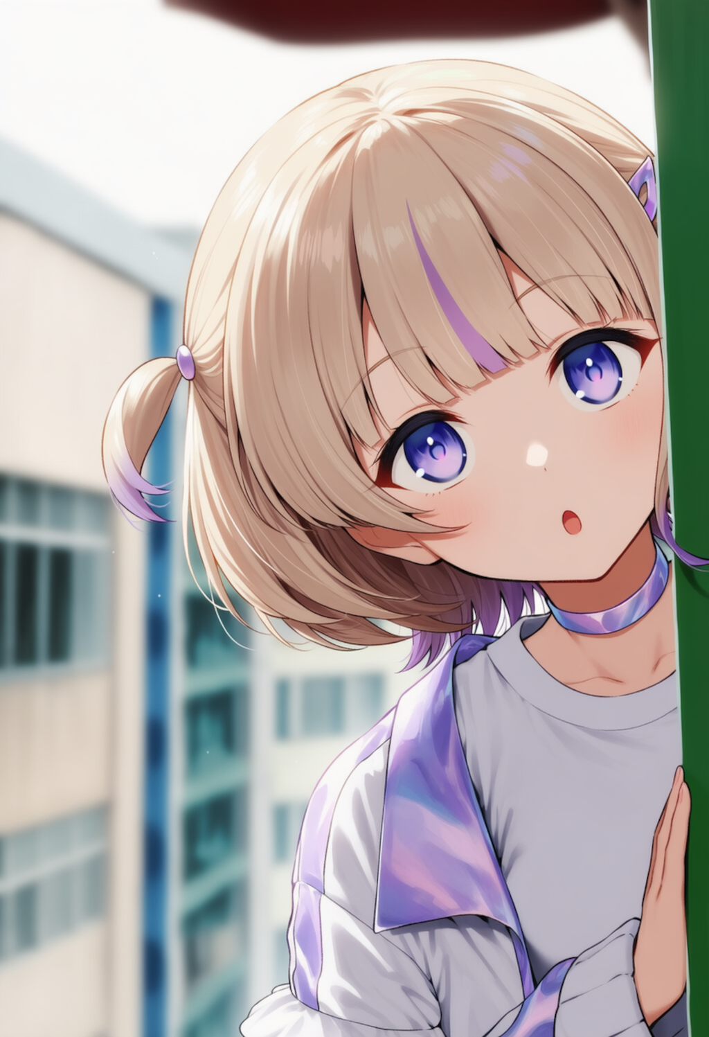 ばんちょーが物陰からジッと見つめているだけ