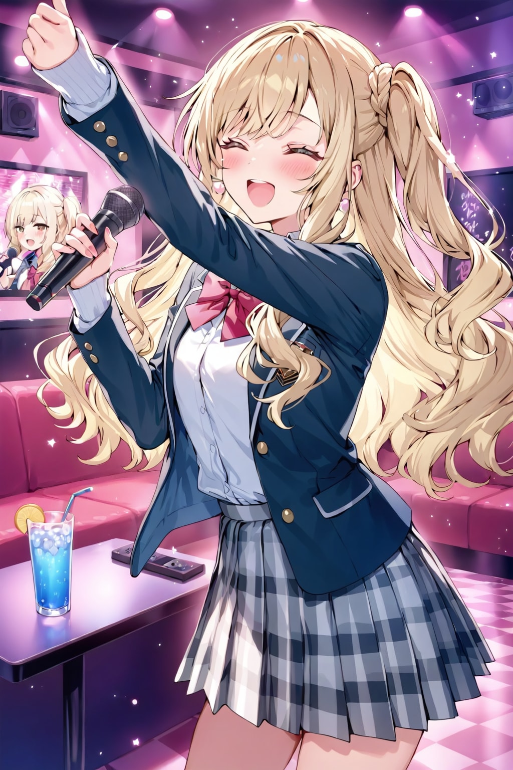 アイドル気分で、カラオケ。