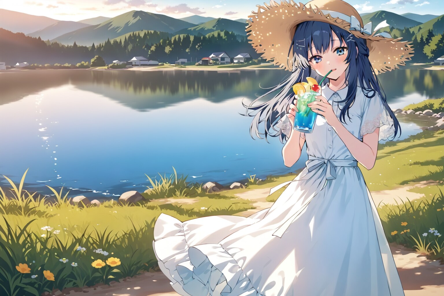 湖畔にて